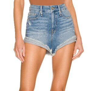 Good American Good Curve High Rise Denim Shorts in Blue466 - 6/28
